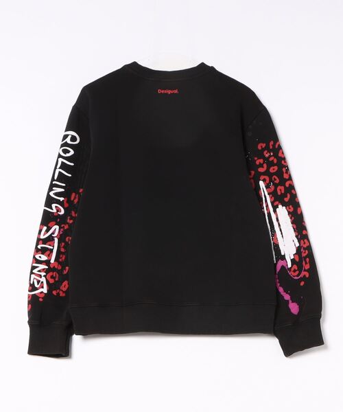 デシグアル Desigual The Rolling Stones スプラッター スウェットシャツ （グレー/ブラック） デシグアル Desigual The Rolling Stones スプラッター