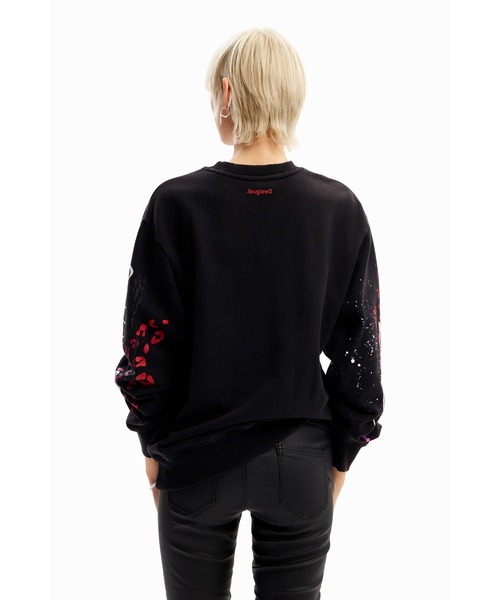 Desigual（デシグアル）の「The Rolling Stones スプラッター スウェットシャツ（スウェット・レディース・ブラック・L/S/M/XL/XXL）」の4枚目の写真