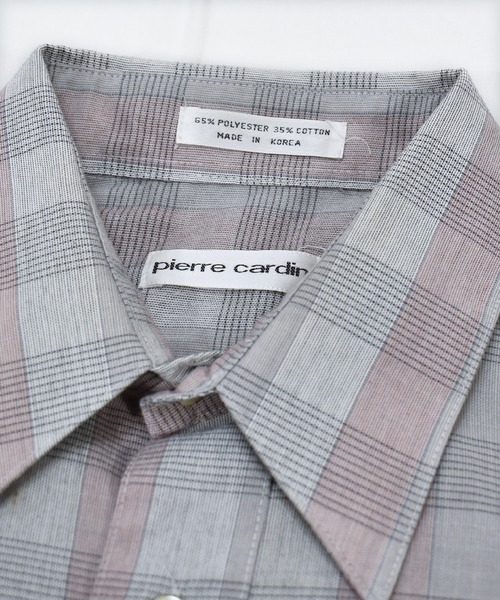 pierre cardin(ピエールカルダン)の「【ヴィンテージ古着】pierre cardin / ピエールカルダン チェック柄 長袖シャツ(シャツ/ブラウス・メンズ・グレー・MEDIUM)」の6枚目の写真