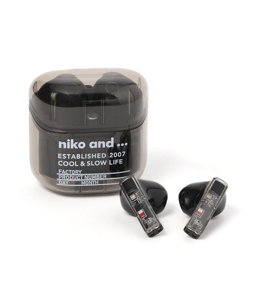 niko and...（ニコアンド）の「オリジナルニコロゴクリアワイヤレスイヤホン（ヘッドフォン/イヤホン・レディース・ブラック/その他1・0）」の3枚目の写真