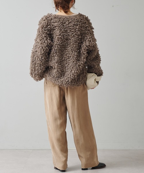 PUAL CE CIN（ピュアルセシン）の「パウダーサテンイージーパンツ（その他パンツ・レディース・ベージュ/ブラック/アイボリー・FREE）」の20枚目の写真