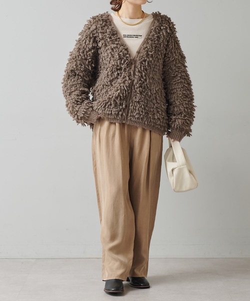 PUAL CE CIN（ピュアルセシン）の「パウダーサテンイージーパンツ（その他パンツ・レディース・ベージュ/ブラック/アイボリー・FREE）」の16枚目の写真