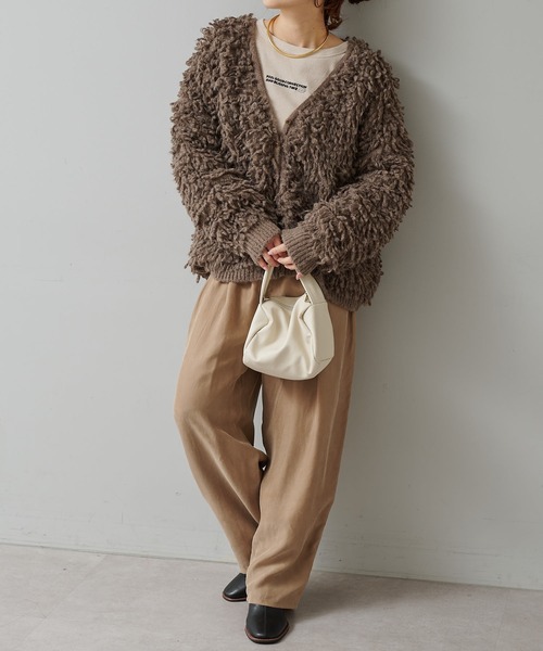 PUAL CE CIN（ピュアルセシン）の「パウダーサテンイージーパンツ（その他パンツ・レディース・ベージュ/ブラック/アイボリー・FREE）」の15枚目の写真