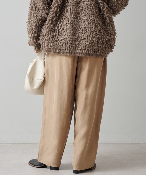 PUAL CE CIN（ピュアルセシン）の「パウダーサテンイージーパンツ（その他パンツ・レディース・ベージュ/ブラック/アイボリー・FREE）」の14枚目の写真