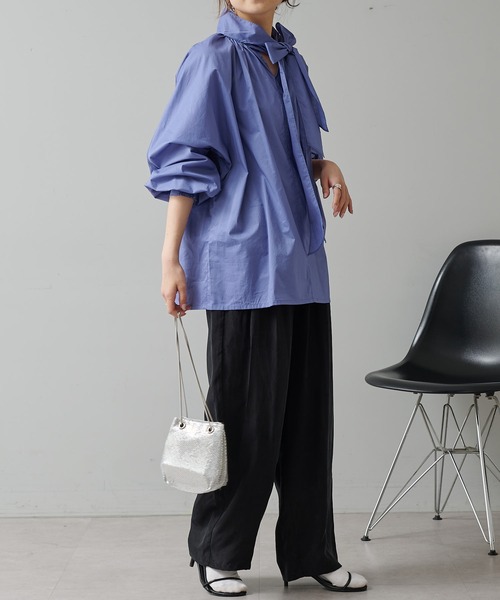 PUAL CE CIN（ピュアルセシン）の「パウダーサテンイージーパンツ（その他パンツ・レディース・ベージュ/ブラック/アイボリー・FREE）」の22枚目の写真