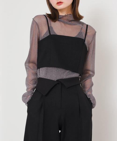 SENSE OF PLACE by URBAN RESEARCH（センスオブプレイスバイアーバンリサーチ）の「キャミソールビスチェ（キャミソール・レディース・グレー/ベージュ/ブラック・ONE）」の4枚目の写真