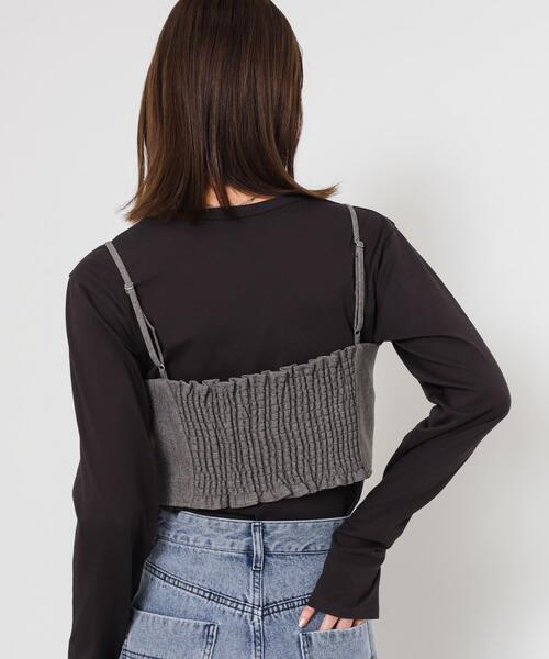 SENSE OF PLACE by URBAN RESEARCH（センスオブプレイスバイアーバンリサーチ）の「キャミソールビスチェ（キャミソール・レディース・グレー/ベージュ/ブラック・ONE）」の9枚目の写真