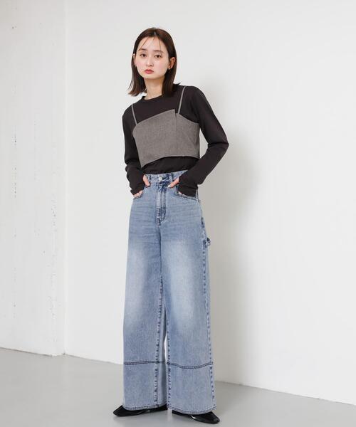 SENSE OF PLACE by URBAN RESEARCH（センスオブプレイスバイアーバンリサーチ）の「キャミソールビスチェ（キャミソール・レディース・グレー/ベージュ/ブラック・ONE）」の10枚目の写真