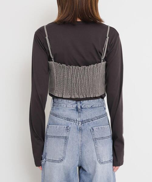 SENSE OF PLACE by URBAN RESEARCH（センスオブプレイスバイアーバンリサーチ）の「キャミソールビスチェ（キャミソール・レディース・グレー/ベージュ/ブラック・ONE）」の14枚目の写真