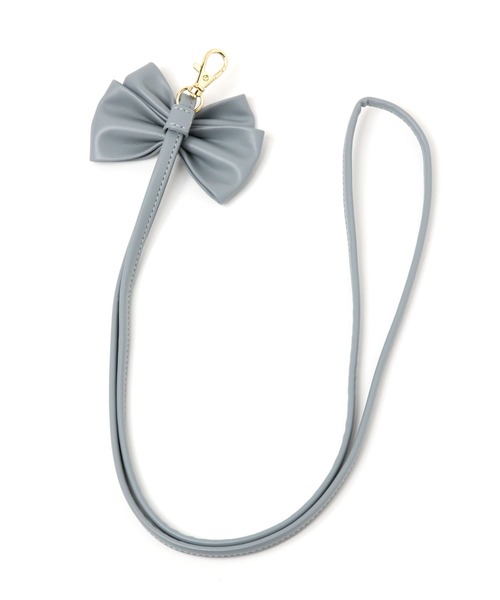 tiny tiny（ティニーティニー）の「PUリボンストラップ[tiny tiny(ティニーティニー)]（スマホグッズ・レディース・アイボリー/ブラウン/ブルー・0）」の4枚目の写真