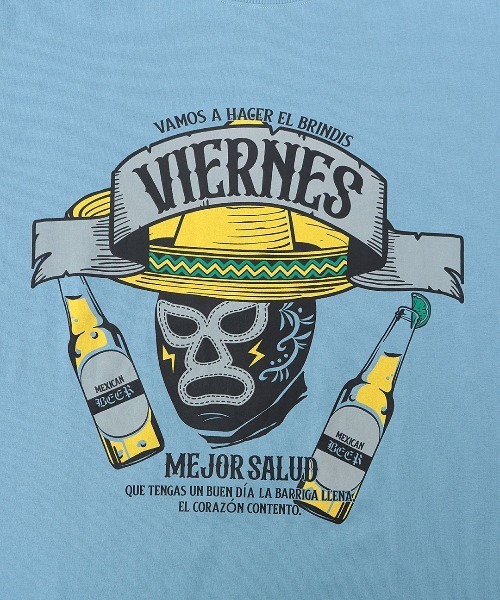 チチカカ(チチカカ)の「USAコットン お酒ルチャプリントTシャツ【ユニセックス】(Tシャツ/カットソー・メンズ・その他1/ホワイト/ブラック・LARGE/MEDIUM)」の16枚目の写真