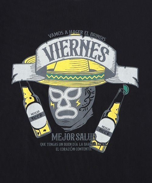 チチカカ(チチカカ)の「USAコットン お酒ルチャプリントTシャツ【ユニセックス】(Tシャツ/カットソー・メンズ・その他1/ホワイト/ブラック・LARGE/MEDIUM)」の17枚目の写真