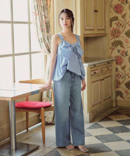 PROPORTION BODY DRESSING（プロポーションボディドレッシング）の「ワイドデニム / 1214130901（デニムパンツ・レディース・ブルー系その他/ブルー/クリアブルー・SMALL/MEDIUM）」の3枚目の写真