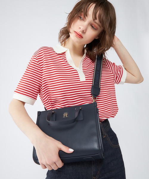 【新品】トミーヒルフィガー ハンドバック　ミニトート ショルダー付 ネイビー 楽天市場】【SALE／60%OFF】(W)TOMMY HILFIGER(トミー