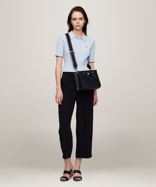 TOMMY HILFIGER（トミーヒルフィガー）の「【Oggi掲載】【FUDGE掲載】モノタイプミニトートバッグ（ショルダーバッグ・レディース・ホワイト/ベージュ/ネイビー/ライトブルー・FREE）」の12枚目の写真