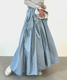 タフタギャザーリボンスカート