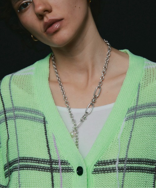 led.tokyo（レッドトウキョウ）の「【led.tokyo】オーバーチェックカーディガン（カーディガン/ボレロ・レディース・グレー/グリーン・FREE）」の16枚目の写真