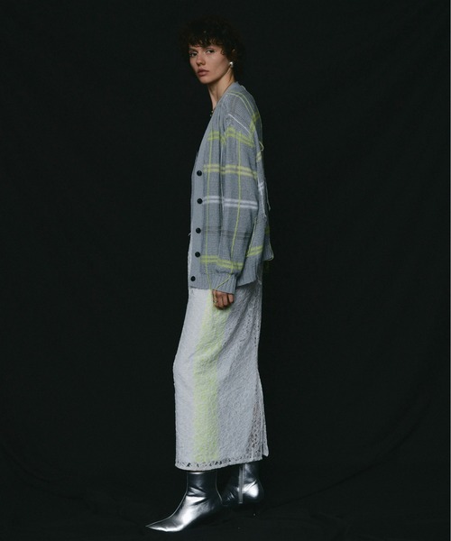 led.tokyo（レッドトウキョウ）の「【led.tokyo】オーバーチェックカーディガン（カーディガン/ボレロ・レディース・グレー/グリーン・FREE）」の19枚目の写真