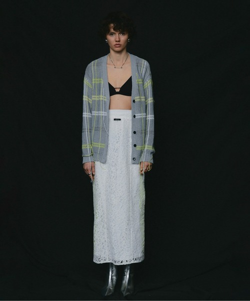 led.tokyo（レッドトウキョウ）の「【led.tokyo】オーバーチェックカーディガン（カーディガン/ボレロ・レディース・グレー/グリーン・FREE）」の20枚目の写真