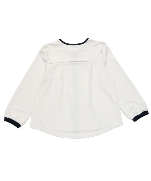 TOKYO SHIRTS（トウキョウシャツ）の「配色センターシーム 長袖ブラウス（Tシャツ/カットソー・レディース・ネイビー/ブルーグリーン/アイボリー・L/M）」の14枚目の写真