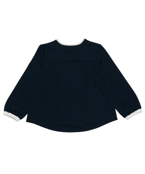 TOKYO SHIRTS（トウキョウシャツ）の「配色センターシーム 長袖ブラウス（Tシャツ/カットソー・レディース・ネイビー/ブルーグリーン/アイボリー・L/M）」の6枚目の写真