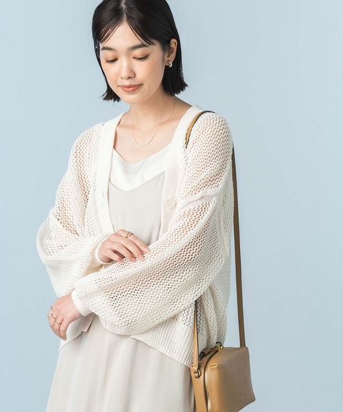 Gready Brilliant(グレディブリリアン)の「ギマメッシュVネックカーディガン(カーディガン/ボレロ・レディース・オフホワイト/ライトグレー/イエロー・FREE)」の9枚目の写真