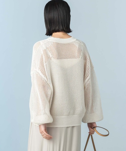 Gready Brilliant(グレディブリリアン)の「ギマメッシュVネックカーディガン(カーディガン/ボレロ・レディース・オフホワイト/ライトグレー/イエロー・FREE)」の11枚目の写真