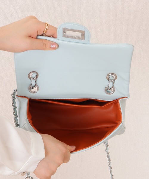 Lace Ladies(レースレディース)の「ウエーブ ステッチ キルティング チェーン ショルダー バッグ(ショルダーバッグ・レディース・ブルー/ブラック/ミント/ホワイト・FREE)」の11枚目の写真