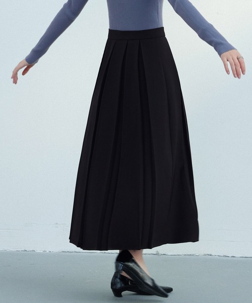 SAISON DE PAPILLON(セゾンドパピヨン)の「インバーテッドプリーツスカート(スカート・レディース・ベージュ/ブラック/グレー・L/XL/M/S)」の9枚目の写真