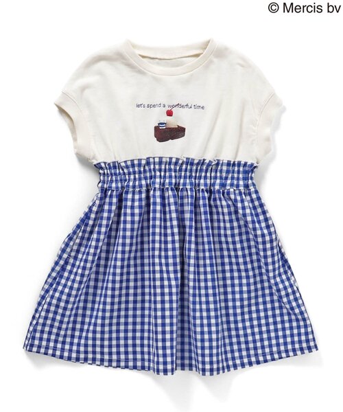 【こゆき】petit main ミッフィーコラボワンピース miffy/ミッフィーコラボ 切替えワンピース(100～130)(100cm 黒