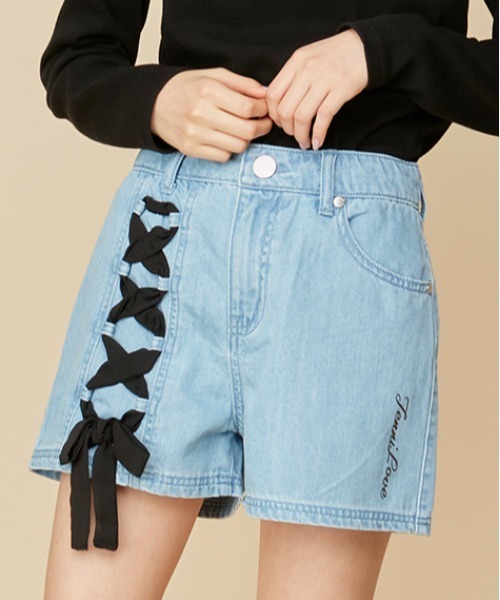 JENNI love（ジェニィラブ）の「レースアップデニムショーパン