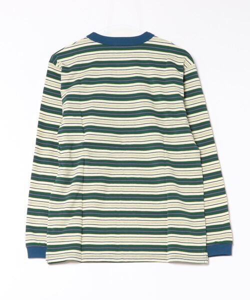 FACTOTUM(ファクトタム)の「【FACTOTUM】マルチボーダーロングスリーブTシャツ(Tシャツ/カットソー・メンズ・ブラック/グリーン・46/48/44)」の3枚目の写真