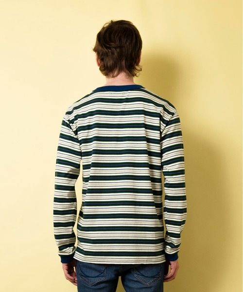FACTOTUM(ファクトタム)の「【FACTOTUM】マルチボーダーロングスリーブTシャツ(Tシャツ/カットソー・メンズ・ブラック/グリーン・46/48/44)」の9枚目の写真
