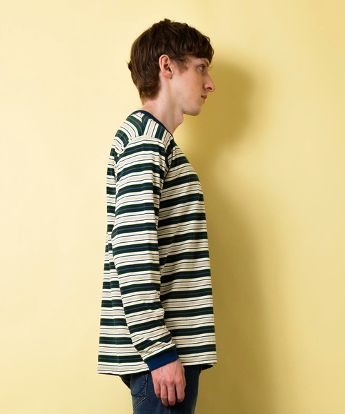 FACTOTUM(ファクトタム)の「【FACTOTUM】マルチボーダーロングスリーブTシャツ(Tシャツ/カットソー・メンズ・ブラック/グリーン・46/48/44)」の8枚目の写真
