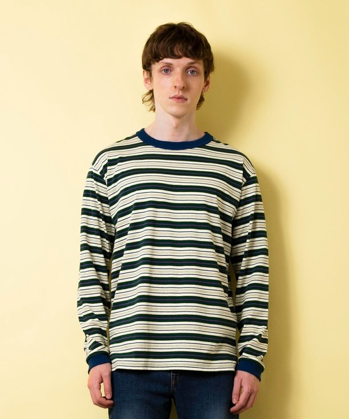 FACTOTUM(ファクトタム)の「【FACTOTUM】マルチボーダーロングスリーブTシャツ(Tシャツ/カットソー・メンズ・ブラック/グリーン・46/48/44)」の7枚目の写真