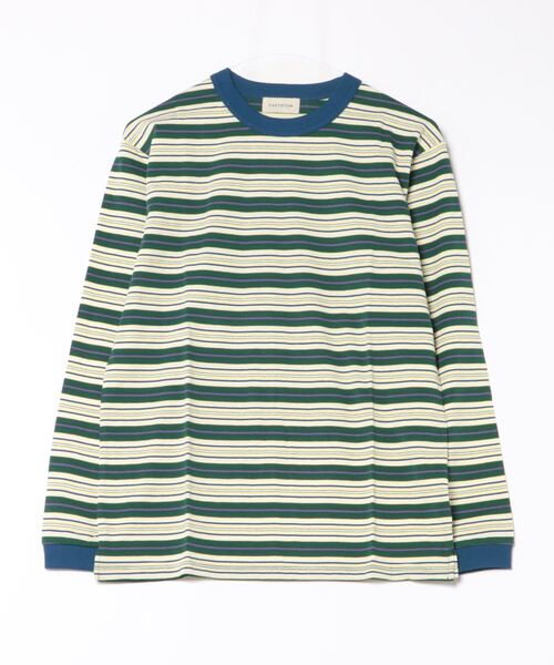 FACTOTUM(ファクトタム)の「【FACTOTUM】マルチボーダーロングスリーブTシャツ(Tシャツ/カットソー・メンズ・ブラック/グリーン・46/48/44)」の6枚目の写真