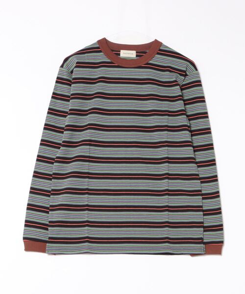 FACTOTUM(ファクトタム)の「【FACTOTUM】マルチボーダーロングスリーブTシャツ(Tシャツ/カットソー・メンズ・ブラック/グリーン・46/48/44)」の5枚目の写真