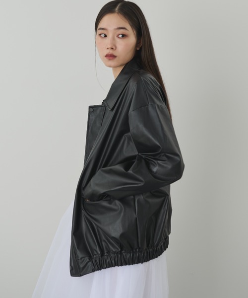 paravion（パラビオン）の「フェイクレザーブルゾン（ブルゾン・レディース・ブラック/ブラウン・FREE）」の12枚目の写真