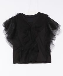 PICCIN | 【WEB限定】チュールラッフルフリルノースリーブ(Tシャツ/カットソー)
