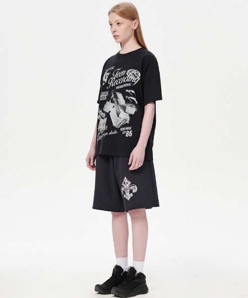 [ MAHAGRID]★25SS★韓国人気★ROCK STAR APPLIQUE TEE Shipping Begin 7/29]ROCK STAR APPLIQUE TEE[BLACK] - MAHAGRID