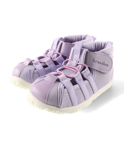 BRANSHES（ブランシェス）の「水抜きソールサンダル（サンダル・キッズ・ブラック/ラベンダー/アイボリー/ブルー/ピンク・15.0cm/16.0cm/18.0cm/19.0cm/20.0cm/21.0cm/14.0cm/17.0cm）」の4枚目の写真