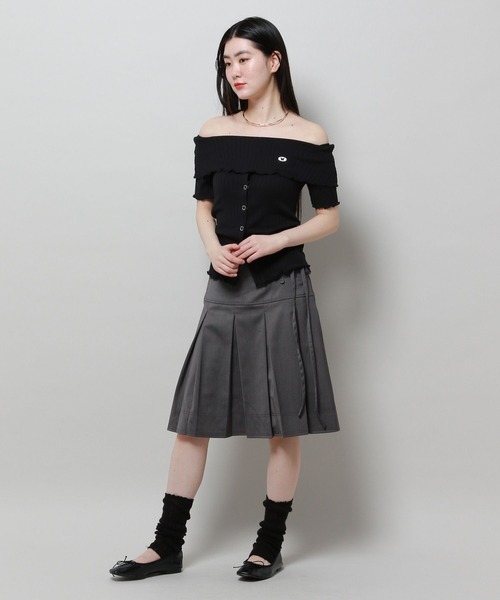 FANCY CLUB（ファンシークラブ）の「NASTY FANCY CLUB／ニットオフショルダーT 2116658（Tシャツ/カットソー・メンズ・ブラック/ベージュ・FREE）」の3枚目の写真