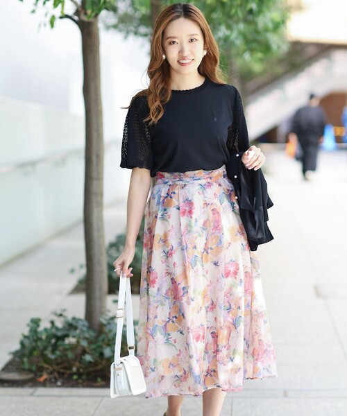 couture brooch(クチュールブローチ)の「◆【接触冷感/UV/アンチピリング】ポイント透かしニットトップス(ニット/セーター・レディース・ブラック/ライトブルー/ライトグレー/サンドベージュ・38/42)」の20枚目の写真