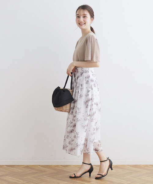 couture brooch(クチュールブローチ)の「◆【接触冷感/UV/アンチピリング】ポイント透かしニットトップス(ニット/セーター・レディース・ブラック/ライトブルー/ライトグレー/サンドベージュ・38/42)」の15枚目の写真