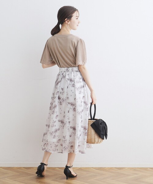 couture brooch(クチュールブローチ)の「◆【接触冷感/UV/アンチピリング】ポイント透かしニットトップス(ニット/セーター・レディース・ブラック/ライトブルー/ライトグレー/サンドベージュ・38/42)」の14枚目の写真