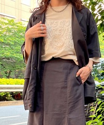 DOUBLE NAME | 綿麻ゆるジャケット(その他アウター)