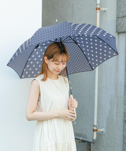 SMELLY(スメリー)の「【晴雨兼用】because ドット長傘(長傘・レディース・アイボリー/ブラック・FREE)」の9枚目の写真
