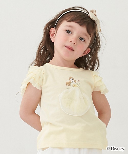 Disney（ディズニー）の「【Disney】チュール袖グラフィックT（Tシャツ/カットソー・キッズ・ライトブルー/オフホワイト/ライトピンク/ラベンダー/イエロー・120cm/110cm/100cm/90cm/80ｃｍ/130cm）」の4枚目の写真