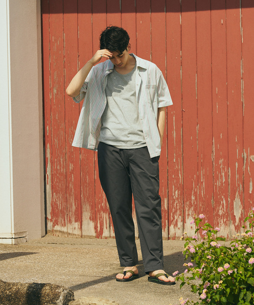 JOURNAL STANDARD relume（ジャーナルスタンダード　レリューム）の「Singla textiles マルチストライプ半袖シャツ By India（シャツ/ブラウス・メンズ・ブラウン系その他/ベージュ/ブルー系その他・MEDIUM/LARGE）」の7枚目の写真