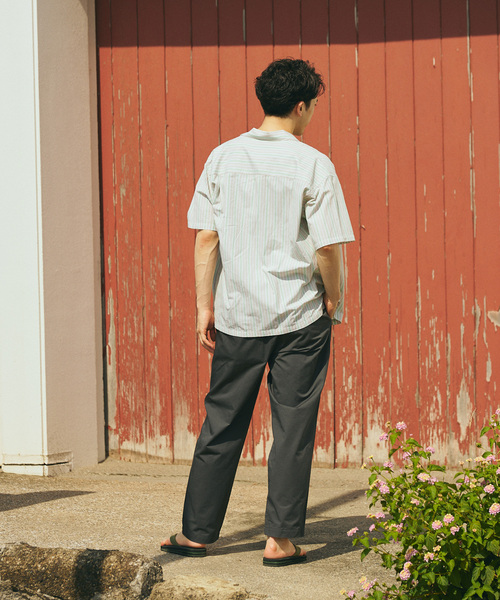 JOURNAL STANDARD relume（ジャーナルスタンダード　レリューム）の「Singla textiles マルチストライプ半袖シャツ By India（シャツ/ブラウス・メンズ・ブラウン系その他/ベージュ/ブルー系その他・MEDIUM/LARGE）」の4枚目の写真